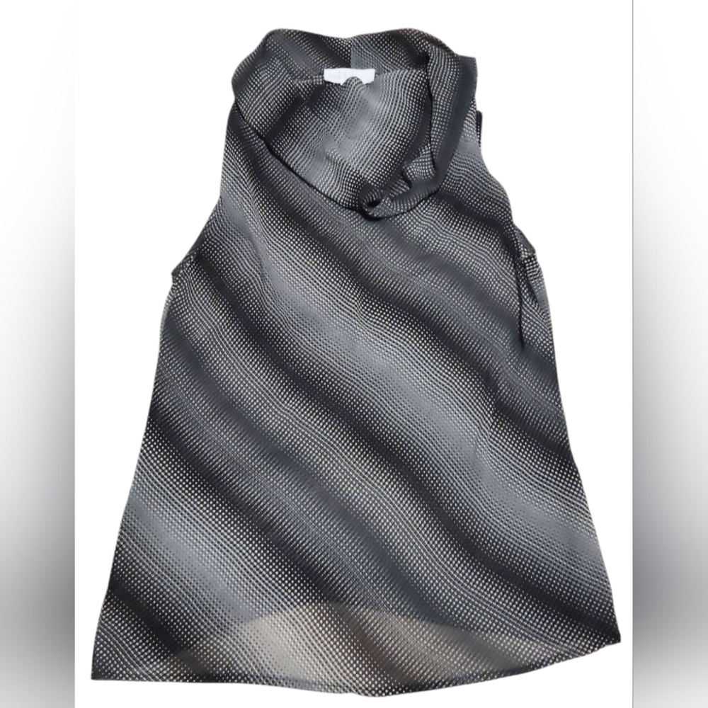 Mel & Jo Sheer Sleeveless Top With Cowl Neck See Through Top. For Women Size M